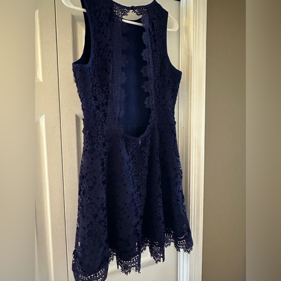 J.O.A. - Just One Answer Navy Open Back Dress - Picture 2 of 4